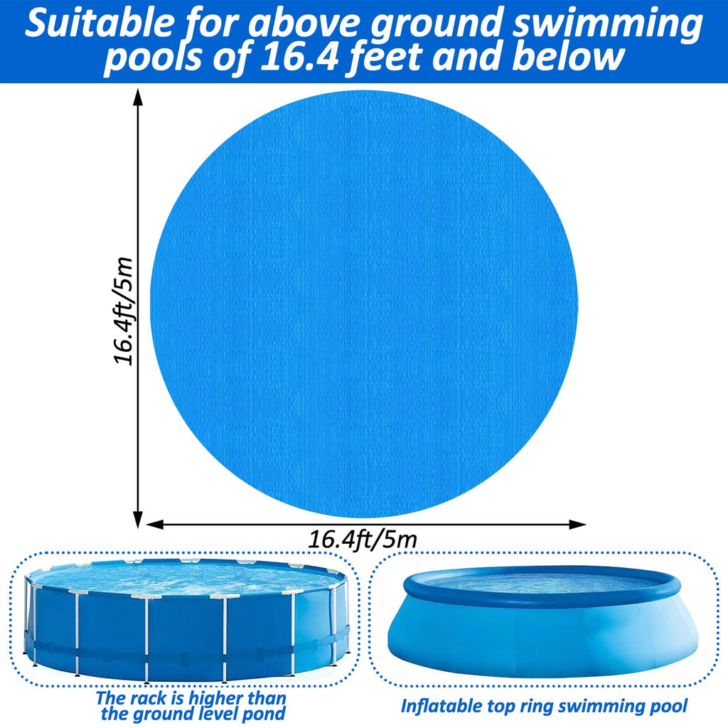 YEXEXINM 16.4Ft Round Pool Ground Cloths Swimming Pool Ground Cloth,Round Pool Liner Pad for 15ft Above Ground Swimming Pool,Heavy Duty Pool Ground Mat Protector to Prevent Puncture Pool Ground Tarp