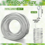 Blulu 200 ft Wire Trellis Kit 16 Gauge Galvanized Coated Steel Garden Wire Trellis with 20 Vine Eye Screws for Outdoor Wall Fence Grape Climbing Plants