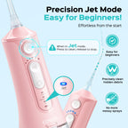 COSLUS C51 Portable Water Flosser for Teeth: 3 Modes & 6 Pressure Settings with Jet Mode Water Dental Pick for Orthodontic, Braces, Sensitive Gums, Compact for Travel, for Multiple Users, ADA Accepted