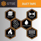 GTSE Red Duct Tape, 2 Inches x 55 Yards (164 ft), Heavy Duty, Waterproof Repair Tape for Indoor or Outdoor Use, 24 Rolls
