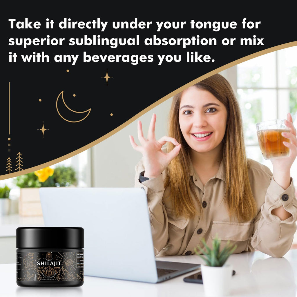 Shilajit Resin with Fulvic Acid & Trace Minerals, Original Siberian Shilajit Pure with 85+ Humic Acid Supplement Gel for Energy & Immune System - 100 Serving / 50g