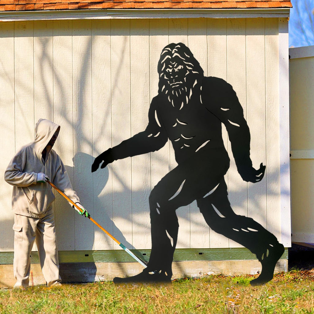 SRDJXY 7.4ft Bigfoot Outdoor Decor Metal Big Foot Sasquatch Gifts for Men Women Dad Bigfoot Silhouette Statues for Garden, Outside, Yard Art, Patio, Yard Display, Forests, Lawn Decorations