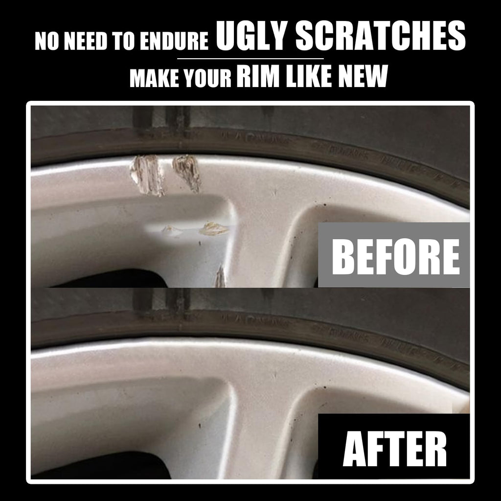 Silver Rim Touch Up Paint - Wheel Repair Kit Curb Rash, Quick And Easy Wheel Scratch Repair, Rim Paint For Car Wheel Repair