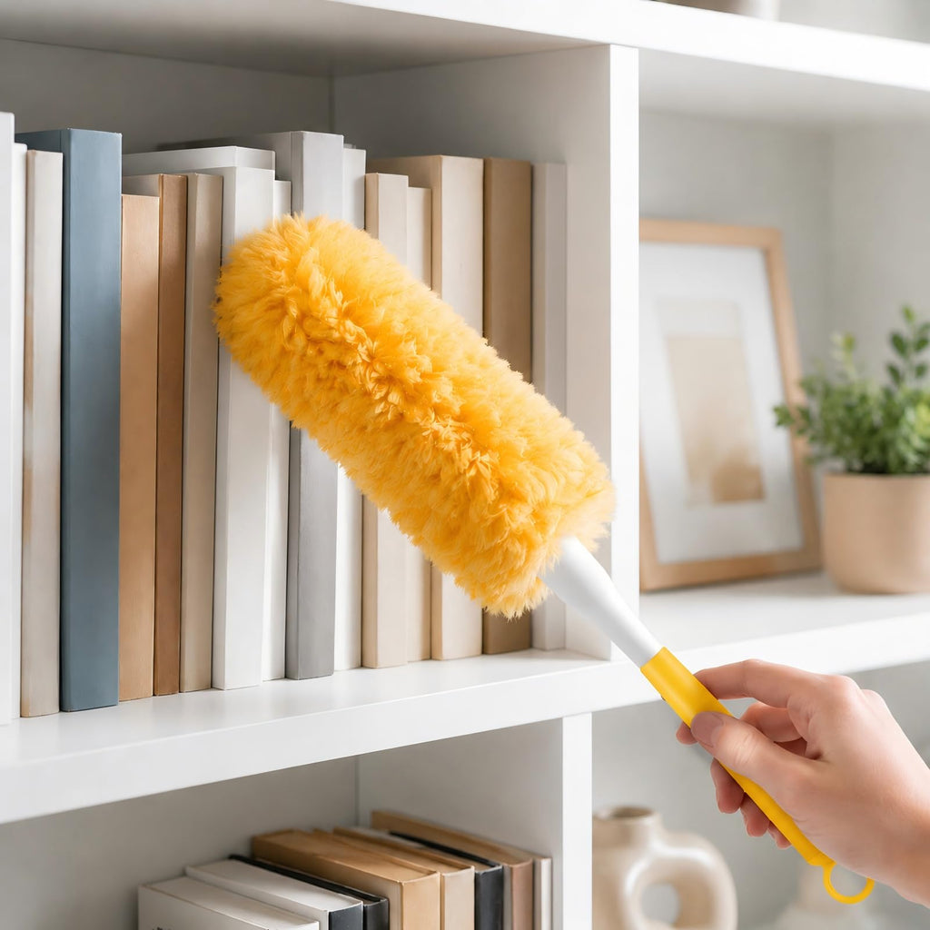 30 Count Duster Refills Kit fit for Swiffer Duster, 360° Heavy Duty Duster Refills, Disposable Microfiber Duster for Cleaning Home (30 Count Refills+1Handle)