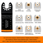 CONNOO 86 Pack Oscillating Saw Blades with Case, Arc Edge Multitool Blades, Oscillating Tool Blade, Bi-Metal for Wood/Metal/Plastic Kits Fit for Ryobi