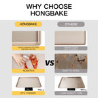 HONGBAKE 2 Pack Jelly Roll Pan 15x10, Commercial Cookie Sheets for Baking with Diamond Texture Surface, 57% Thicker Carbon Steel Baking Sheet for Oven, Nonstick Cooking Tray