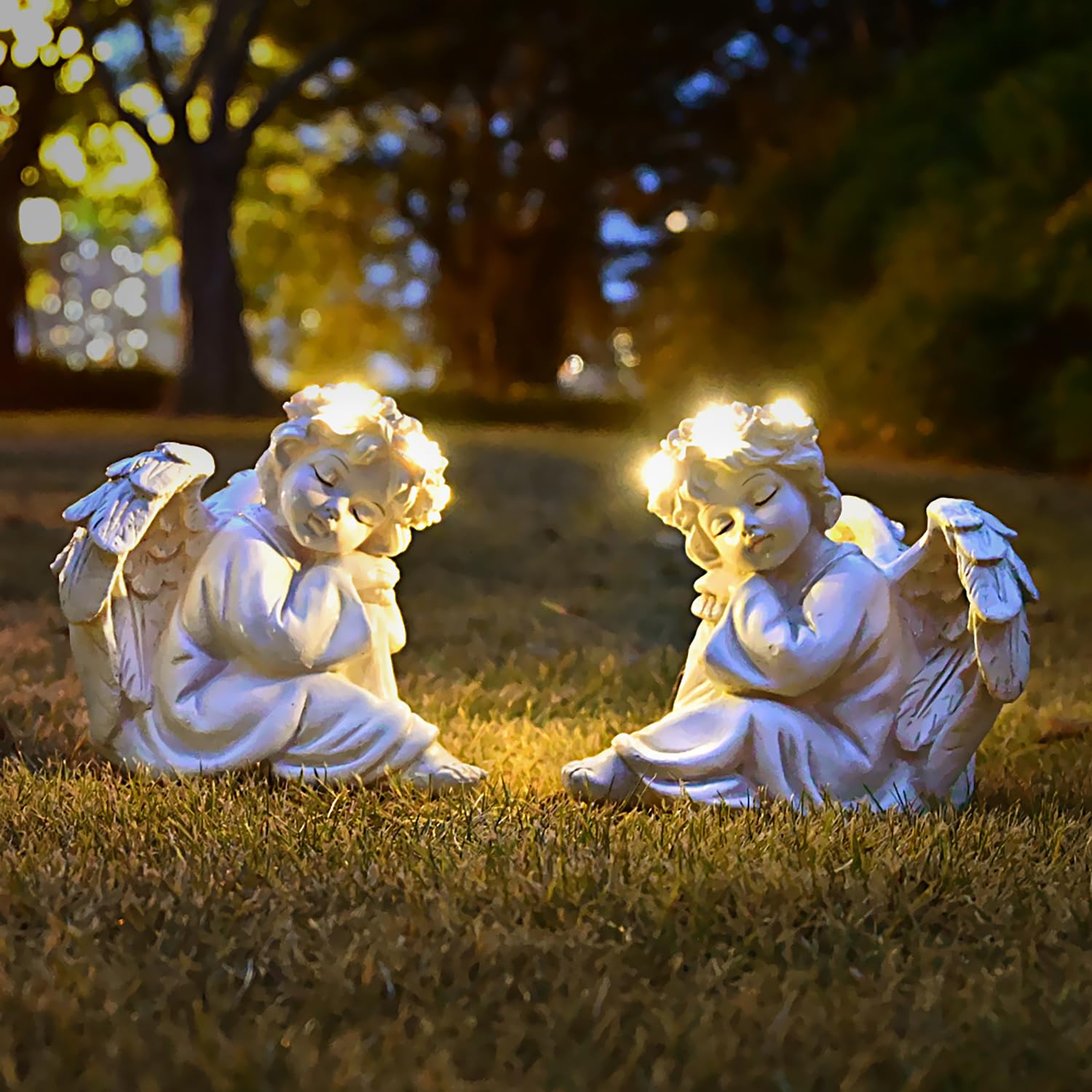 Garden Angel Statue Outdoor Decor Angel Solar Light Outside Decorations