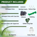 HIRALIY Cucumber Trellis for Climbing Plants, 5.25ft Tall, Green