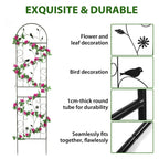 86.5" x 19.7" Metal Garden Trellis Outdoor for Climbing Plants, Black