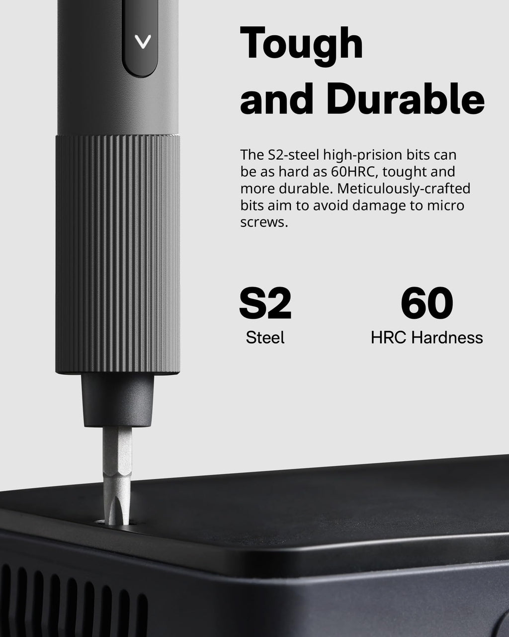 HOTO 25-in-1 Mini Electric Screwdriver, 3.7V Precision Screwdriver Set, USB-C Rechargeable, Compact Magnetic Tool for Phone, Laptop, Camera, DIY Projects, Electronics Repair