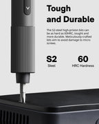 HOTO 25-in-1 Mini Electric Screwdriver, 3.7V Precision Screwdriver Set, USB-C Rechargeable, Compact Magnetic Tool for Phone, Laptop, Camera, DIY Projects, Electronics Repair