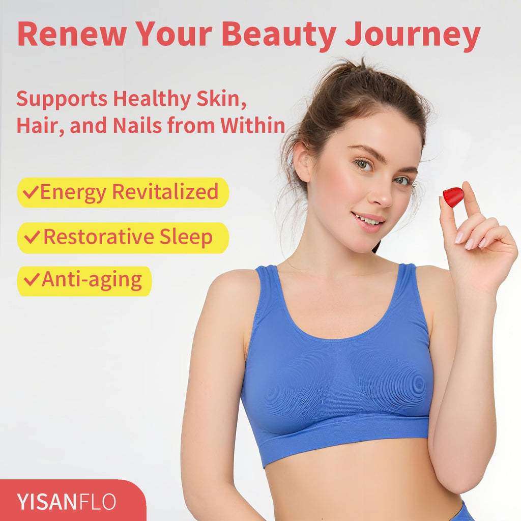 YISANFLO 60 Servings Colostrum Gummies | Delicious 1g per Serving Grass Fed Bovine Colostrum Supplement | Colostrum Chews for Gut Health, Immunity, Hair, Skin and Beauty | Strawberry Flavor