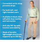 Carex Health Brands FGA52000 Black Soft Grip Derby Cane