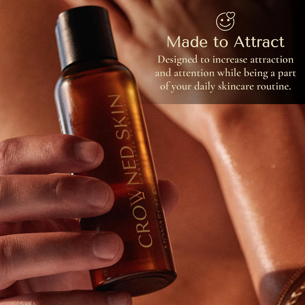 Crowned Skin Empire Body Oil Cologne for Men | Smoky Citrus Musk | New Moisturizing Formula Scented with Lemon & Lavender | Infused with Natural Jojoba & Grapeseed Oil | All-Day Fragrance | 4oz