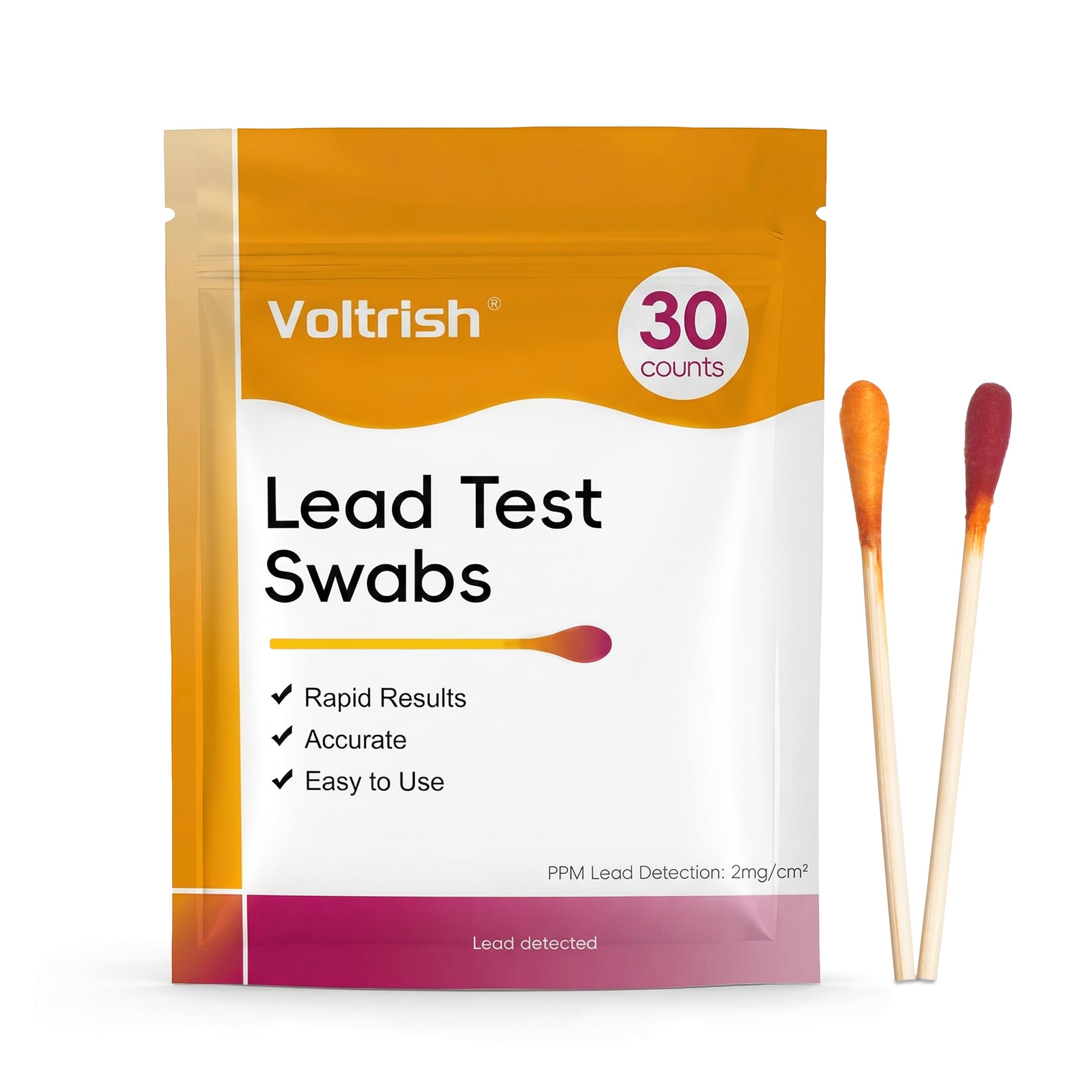 Voltrish 30-Count Lead Paint Test Kit, Lead Test Swabs for Paint & Toys