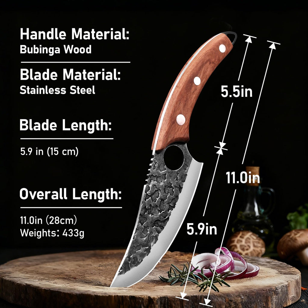 Birthday Gifts for Men Dad Husband - Chef Knife, Kitchen Knife for Cooking, Unique Gifts for Men Boyfriend Him, Hand Forged High Carbon Steel Knife for Home Outdoor BBQ Camping Christmas, 6 Inch