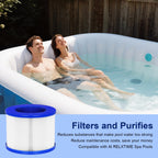 vkolim Hot Tub Replacement Filter Cartridges - Compatible with All RELXTIME, ALEKO, Wejoy, Aquaspa Hot Tub More - Screw-in Spa Filters for Inflatable Hot Tubs & Massage Pools (4 Pack)