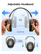 Dr.meter Noise Reduction Ear Muffs, Ear Protection Noise Cancelling Headphones for Adults, Kids Autism Sensory, NRR28dB Hearing Protection Earmuffs for Mowing, Range, Concerts, Monster Jam