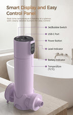 Bath Jet Spa for Bathtub, Rechargeable Cordless Portable Bathtub Jet for Tub with Vacuum Suction Lock, Jet and Bubble Mode, Gift Set