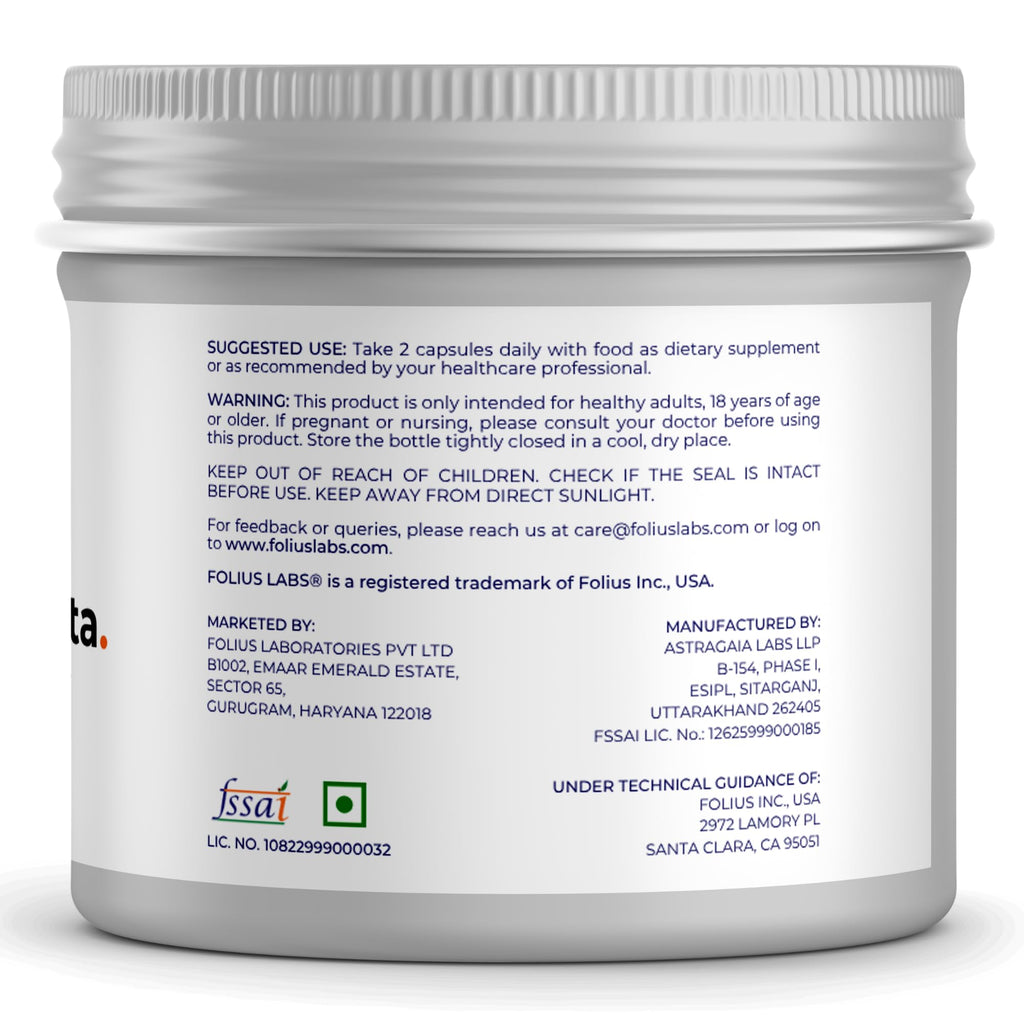 FOLIUS LABS Boswellia Serrata Extract Supplement 500mg - Healthy Joint Support, Muscle Relief Support - 65% Boswellic Acids - Extracted from Indian Olibanum/Frankincense, 120 Caps