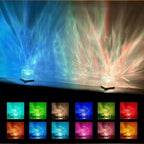 Growalleter Ocean Wave Projector Light, 16-Color LED Shower Lamp with Remote, 3D Water Ripple Projection, Romantic Ambient Lighting for Kids Room, Relaxation, Bedroom, Bathroom & Night Light