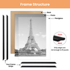 upsimples 12x18 Poster Frame, Easy Slide-In Assembly, Black, 3 Pack