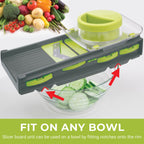 Mueller Mandoline Slicer, Premium Quality V-Pro Five Blade Adjustable Vegetable Slicer, Cutter, Shredder, Veggie Slicers for Fruits and Vegetables Gray