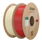 eSUN PLA+ Filament 1.75mm,3D Printer Filament(Bone White+Fire Engine Red)