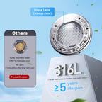 SURAIELEC 6 Inch Small LED Spa Light for Inground Pool, 120V AC 10W Underwater Pool Light, Cool White 6000K, Fits Pentair and Hayward Wet Niches, IP68 Waterproof, 50 FT Cord