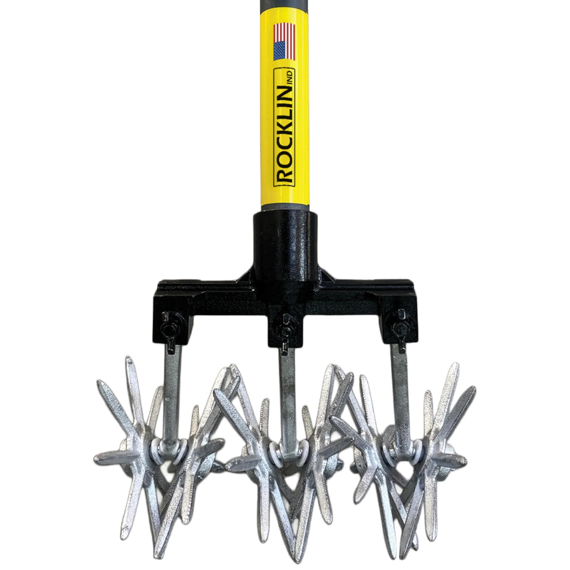 Heavy-Duty Rotary Cultivator with 2X Steel Tines for All Soil Types - Till, Aerate, Weed & Mix Soil | 60" Extra Long Handle