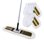 CLEANHOME 24" Commercial Dust Mop for Floor Cleaning, Heavy Duty Floor Mop with 59” Extendable Long Handle, Hotel Gym Garage Hospital Household Cleaning Supplies for Hardwood, Tiles, Marble Floors