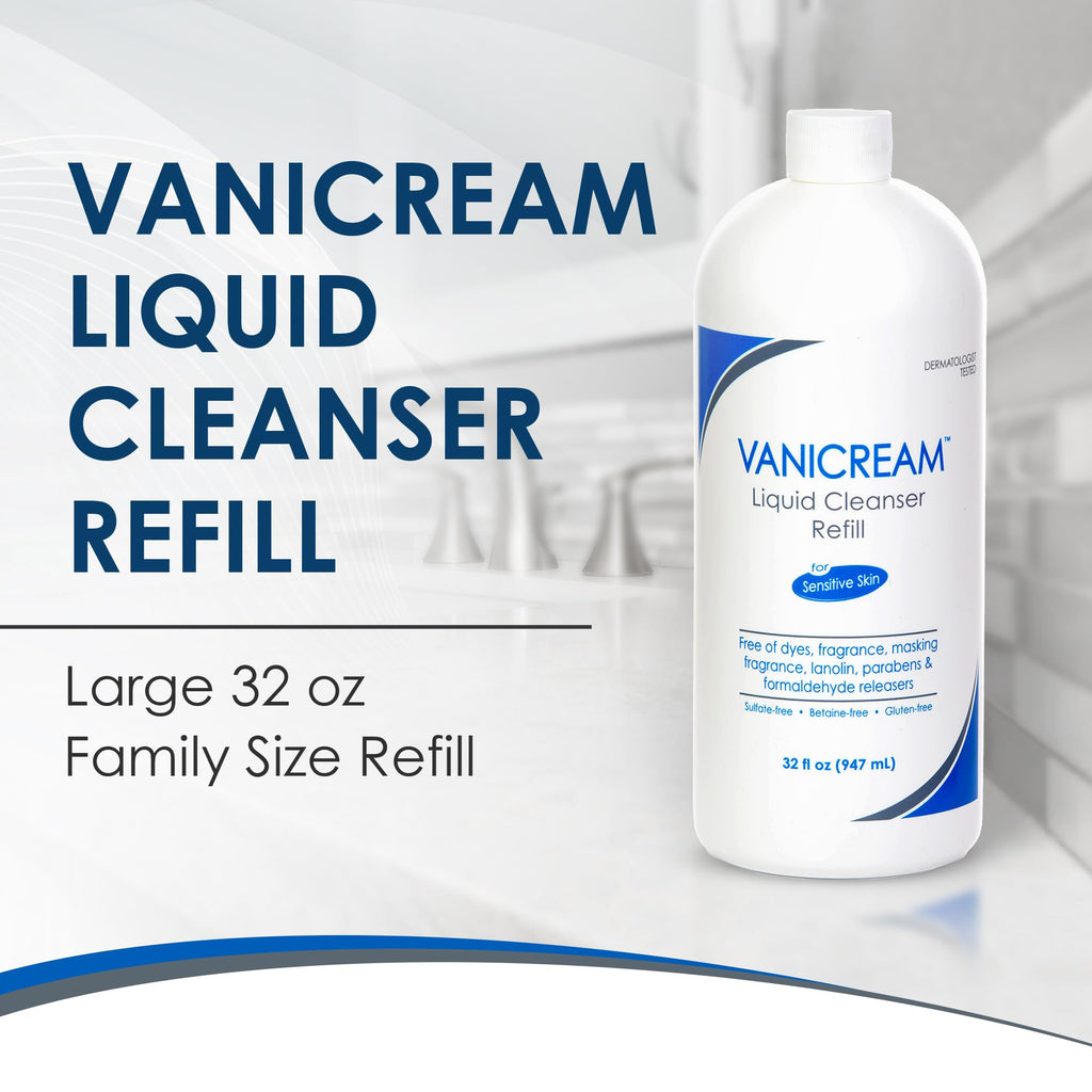 Vanicream Liquid Cleanser Refill, for Sensitive Skin, 32 FL OZ Bottle