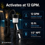 FlowTrust GLX-FLO-RP Flow Switch for Hayward Aqua Rite & Aquarite Salt Cell - Metal Sensing Pool Flow Sensor, 12 GPM, 15 ft Cable, Replaces Q-12DS-C2 & GLX-FLO-HP for Pro Logic, Aqua Logic, OmniLogic