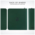 Vault X 12 XL Pocket Trading Card Zip Binder - 624 cards, Premium Exo-Tec Album Material, 26 Side-Loading Pages, Folder for Collectible Card Games, Sports, TCG (Green)