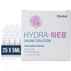 Hydra-Neb 0.9% Saline Solution for Nasal Irrigation & Moisturizing of The Airways - Sodium Chloride Nose Cleanse Adults and All Ages (125 ml)