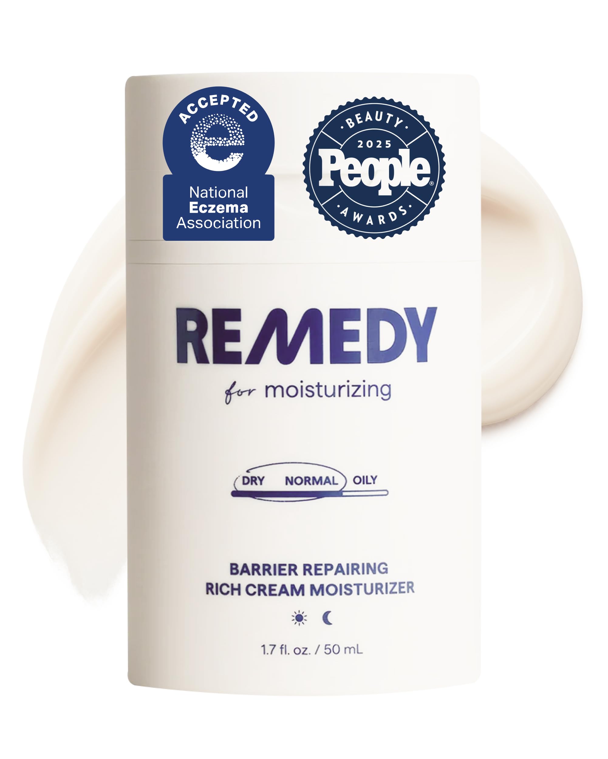 Remedy for Rich Moisture | Barrier Repairing Rich Cream Moisturizer for Normal to Dry Skin | Quadruple Ceramide Complex, Peptides, Squalane, Glycerin | By Dermatologist Dr. Shah, 1.7 fl. oz