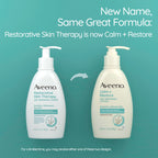 Aveeno Calm + Restore Oat Repairing Body Lotion for Sensitive Skin, Daily Moisturizer with Prebiotic Oat, Aloe & Pro-Vitamin B5, Fragrance Free Body Lotion Helps Heal Dry Skin, 12 oz