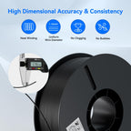 Creality PLA Filament 1.75mm Bundle 2KG, High Precision +/-0.02mm 3D Printer Filament, Consistent Extrusion, Smooth Printing, 2 Pack 1KG Spool,Fits for Most FDM 3D Printers(Black*2)