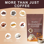2 Bag Mushroom Coffee, Instant Coffee with 6 Adaptogenic Mushrooms (Lion’s Mane, Cordyceps, Shiitake, Turkey Tail) for Better Energy, Focus, Digestion & Immune Support