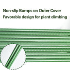 Sprigra Plant Stakes 57 inch, Approx 5ft Steel Garden Stakes 25 Pack, Sturdy Plant Support for Climbing Plants, Tomatoes, Beans, Cucumbers, Peppers, Flowers, Strengthen and Stem Grow Better
