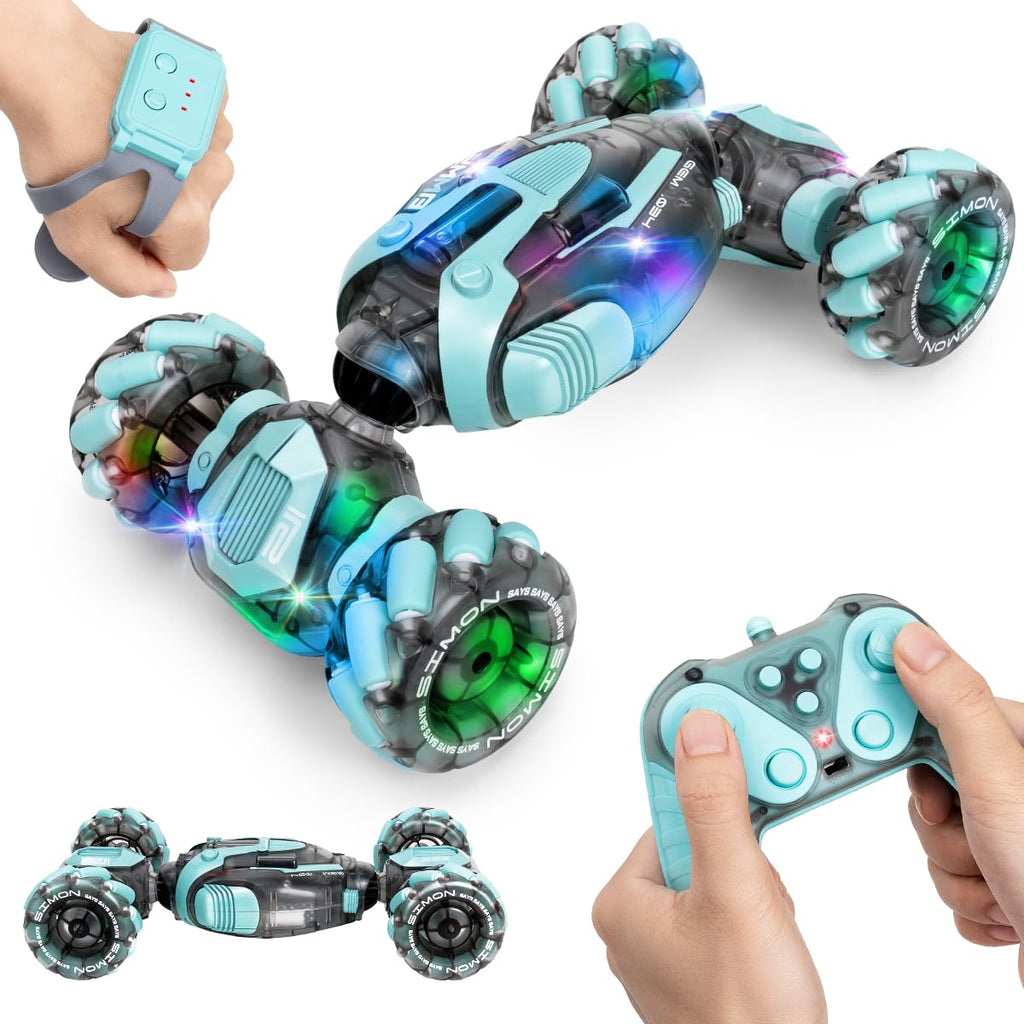 ZMMB Gesture Sensing RC Stunt Car - Best Gifts for Boys 6-12 Year Old 360° Rotating 4WD Remote Control Transform Hand Controlled Car Birthday Presents for Kids Age 7 8 9 10 11 yr