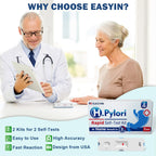 EASYIN H Pylori Test Kit: 2 PCS Fast & Highly Accurate & Easy to Use & Read Helicobacter Pylori Test at Home Results in 10-15 Minutes - H-Pylori Test Kit 2 Test (2)