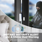 Door Chime, Satisure Wireless Door Open Contact Sensor Alarm Chime with 600 FT Range 58 Chimes 5 Volume Levels LED Indicators, Door Ringer Alert for Business/Store/Home/Office When Entering