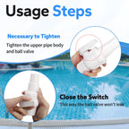 Pool Shut Off Valve Replacement Compatible with Hayward SP0729 Econoline 2-Way Ball Valve, 1.5" MIP x 1.5” - 1.25”, Above Ground Pool Filter Accessories