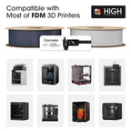 eSUN PLA Filament 1.75mm, High Toughness 3D Printer Filament Upgraded PLA Filament, Dimensional Accuracy +/- 0.03mm, 1KG Cardboard Spool (2.2 LBS) 3D Printing Filament for 3D Printers, White
