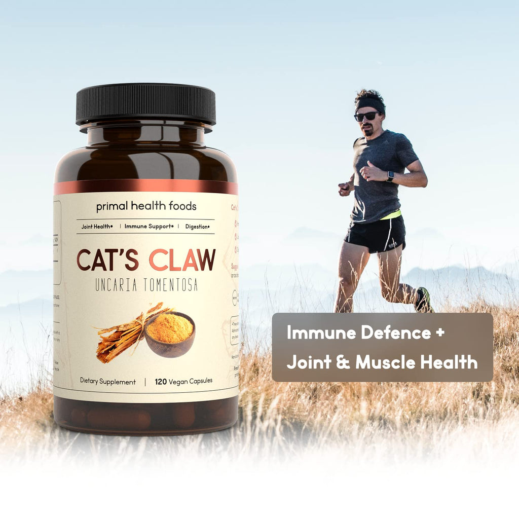Primal Health Foods Organic Cat's Claw 1000 mg 60 Servings | Immune Support, Digestion and Joint Relief | Vegetarian, Organic, Non-GMO & Gluten Free