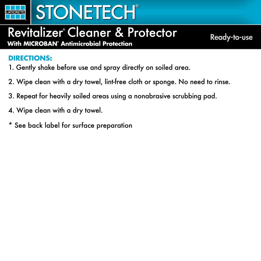 StoneTech Revitalizer Cleaner and Protector for Natural Stone Countertops and Surfaces, 24-Ounce Spray, Citrus Scent