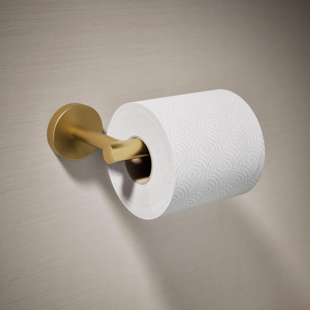 KOHLER K-27292-2MB Elate Toilet Paper Roll Holder, Minimalist Design, Premium Durable Metal, Corrosion Resistant, Vibrant Brushed Moderne Brass