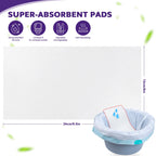 OUMEE 100PCS Lavender Scented Commode Absorbent Pads for Bedside Commode Bucket - Medical Grade Commode Pads with Absorbent Gel, Potty Liner Pads for Adults Seniors Portable Toilet Pad Bedpans