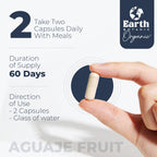 Earth BOTANIC Organic Aguaje Fruit Extract Capsules 120 Pills Buriti 1000MG Per Serving - Mauritia flexuosa - 100% Natural- Non GMO- Wild Harvested in Peru – 60 Days Supply